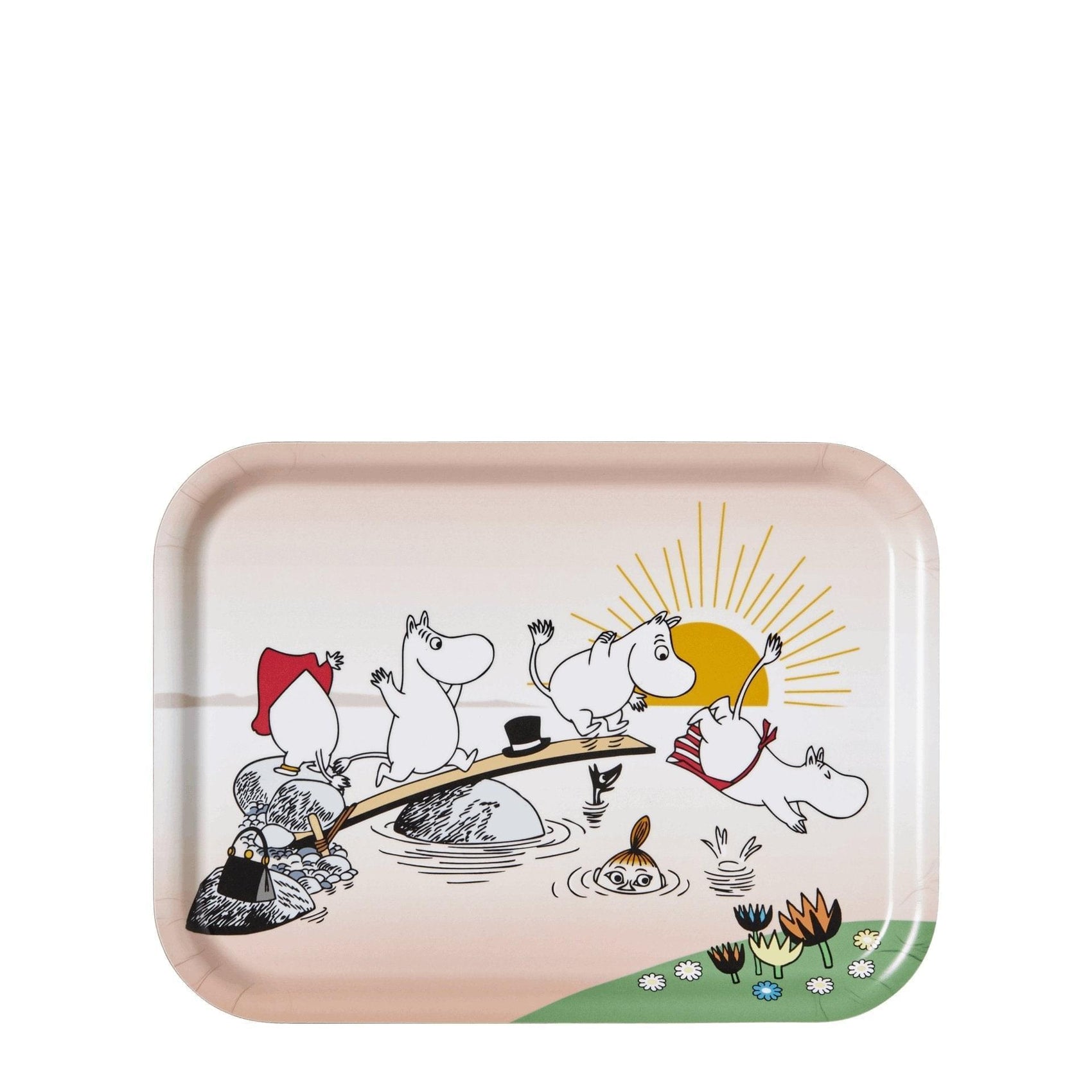 The Moomins tray 27x20 cm Evening swimming