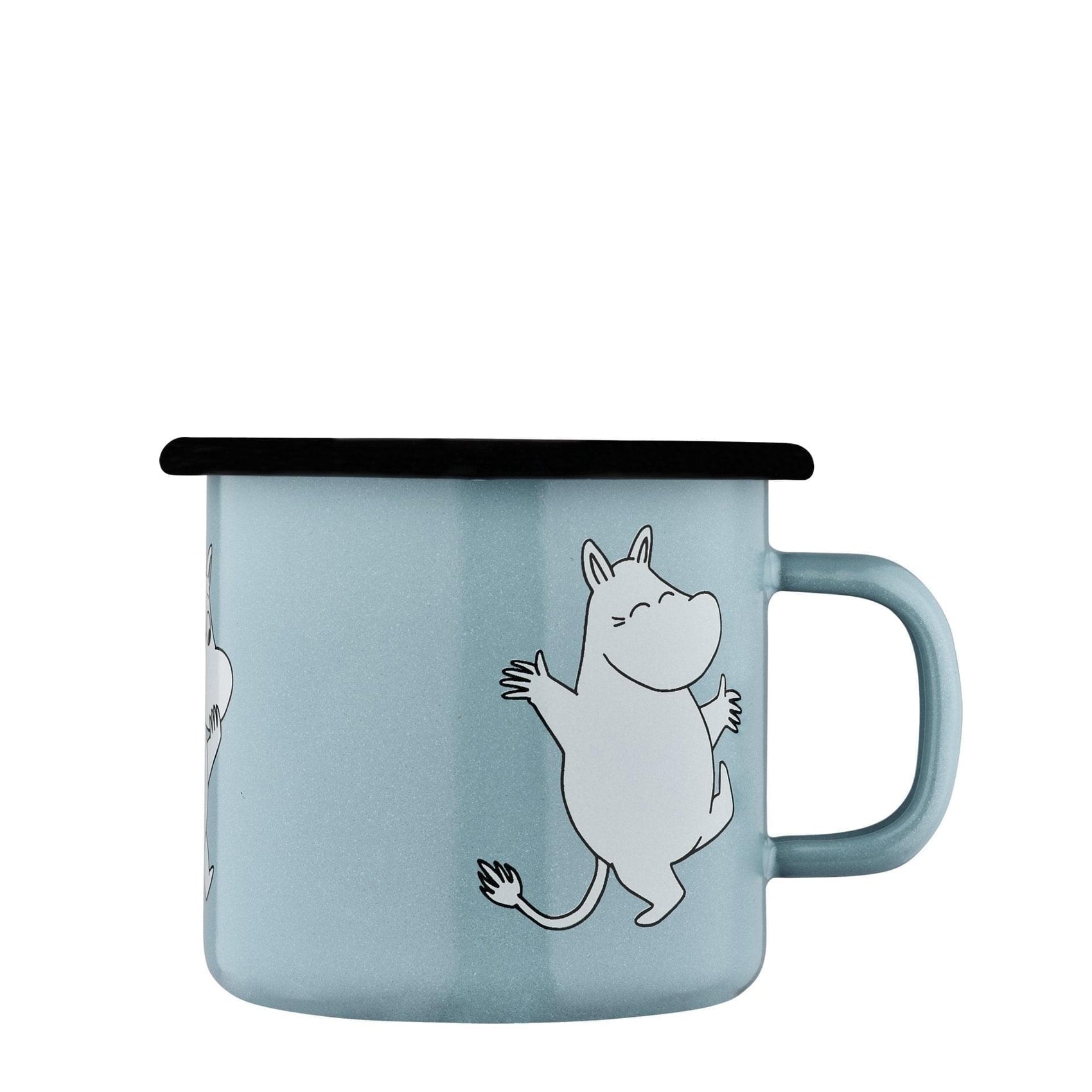 The Moomins enamel mug 2.5dl light blue