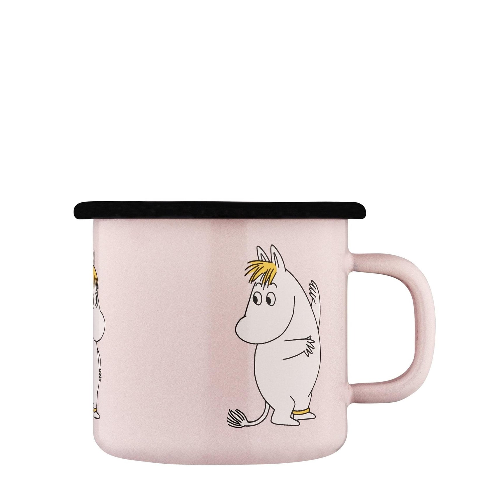 The Moomins enamel mug 2.5dl, Snorkfrøken Retro, light pink
