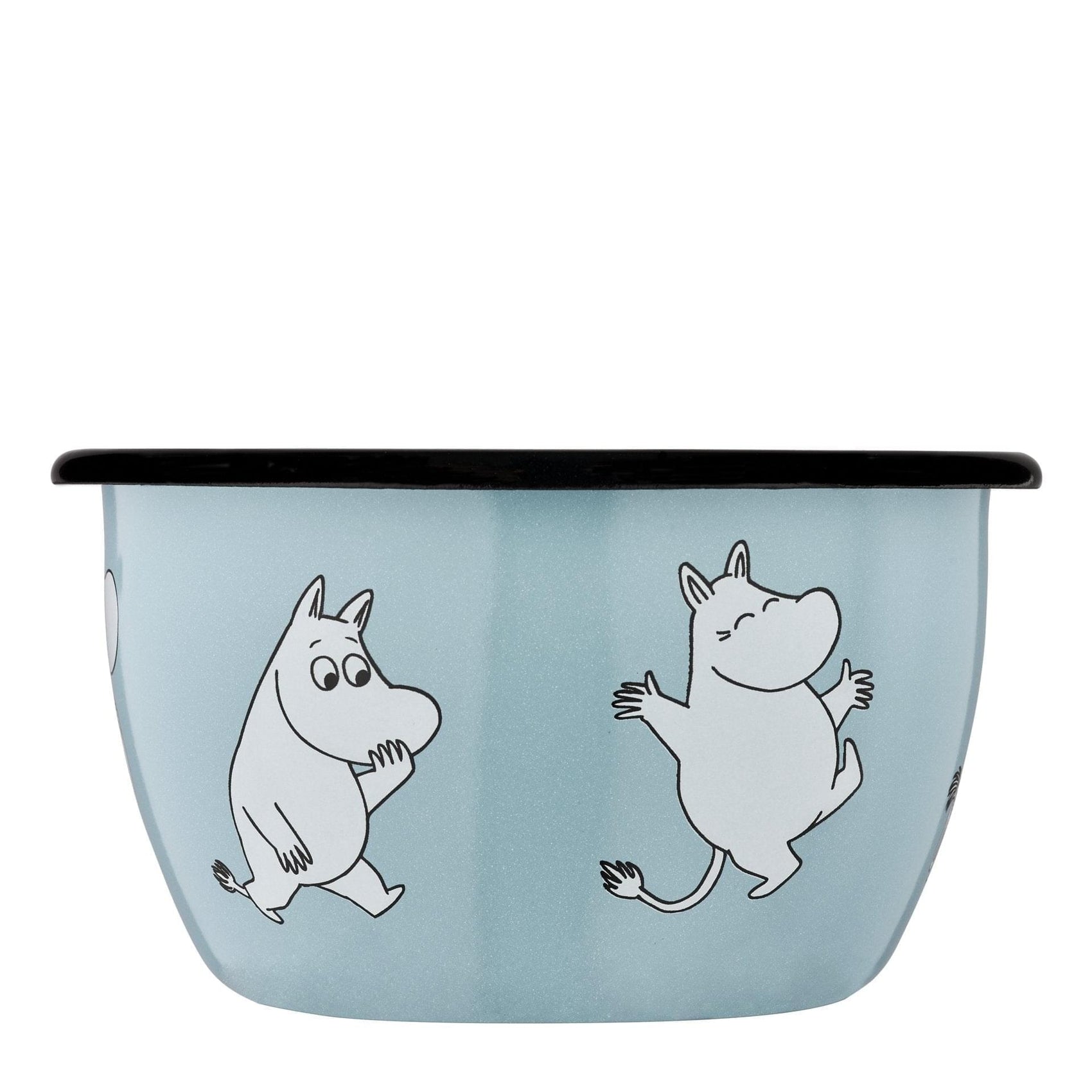 The Moomins enamel bowl 6dl, Retro, light blue