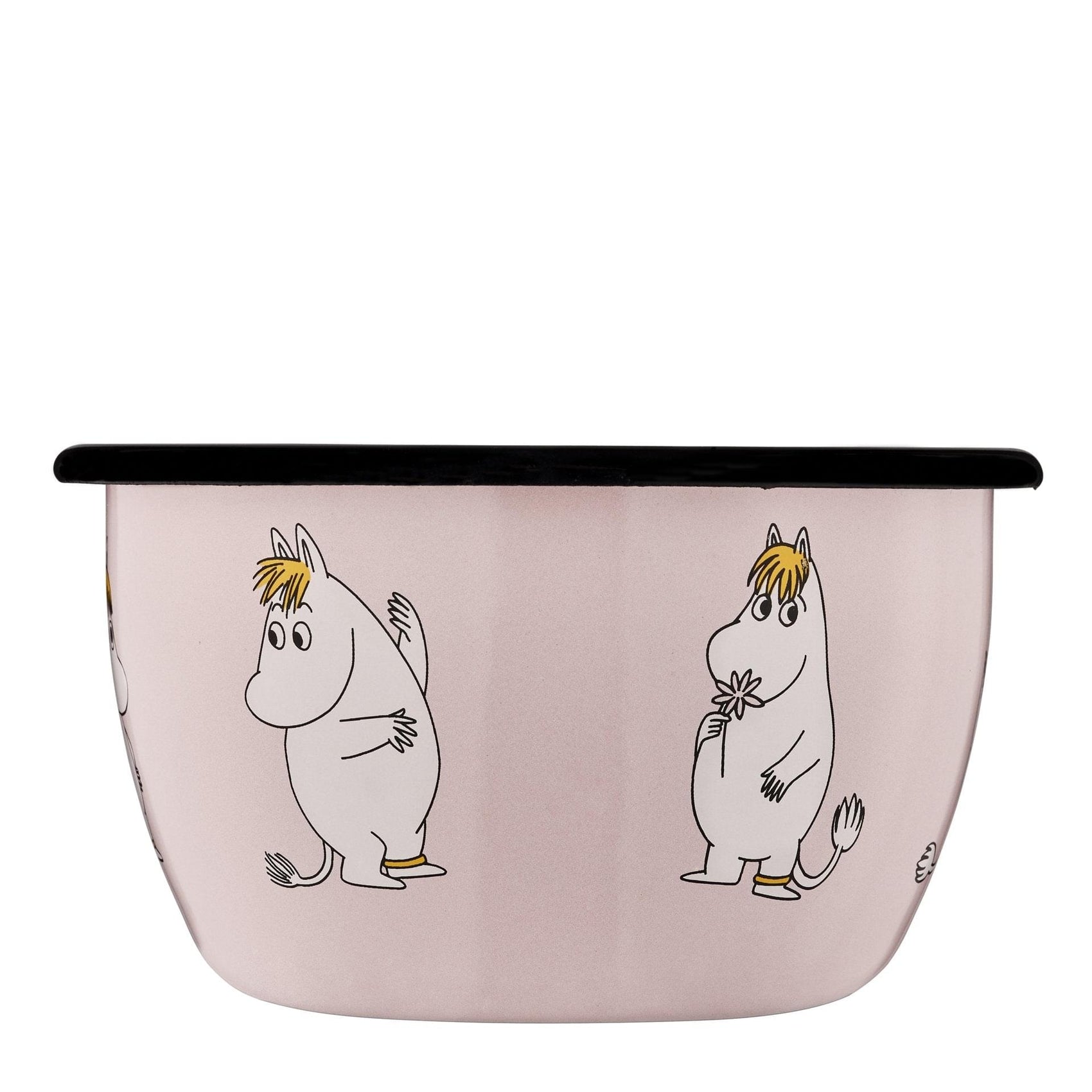 The Moomins enamel bowl 6dl, Snorkfrøken, light pink