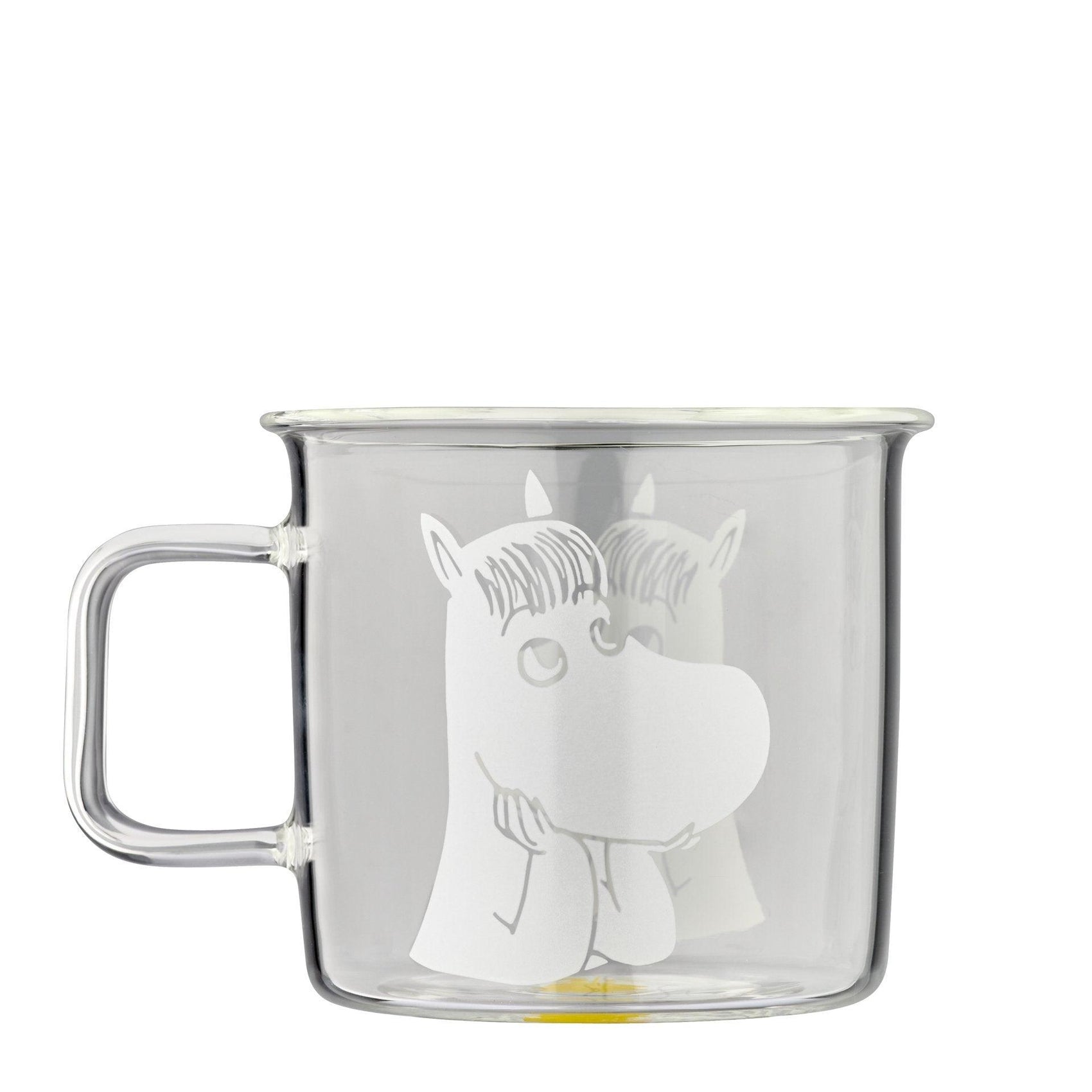 The Moomintrolls glass mug 3.5dl Snorkfrøken, clear