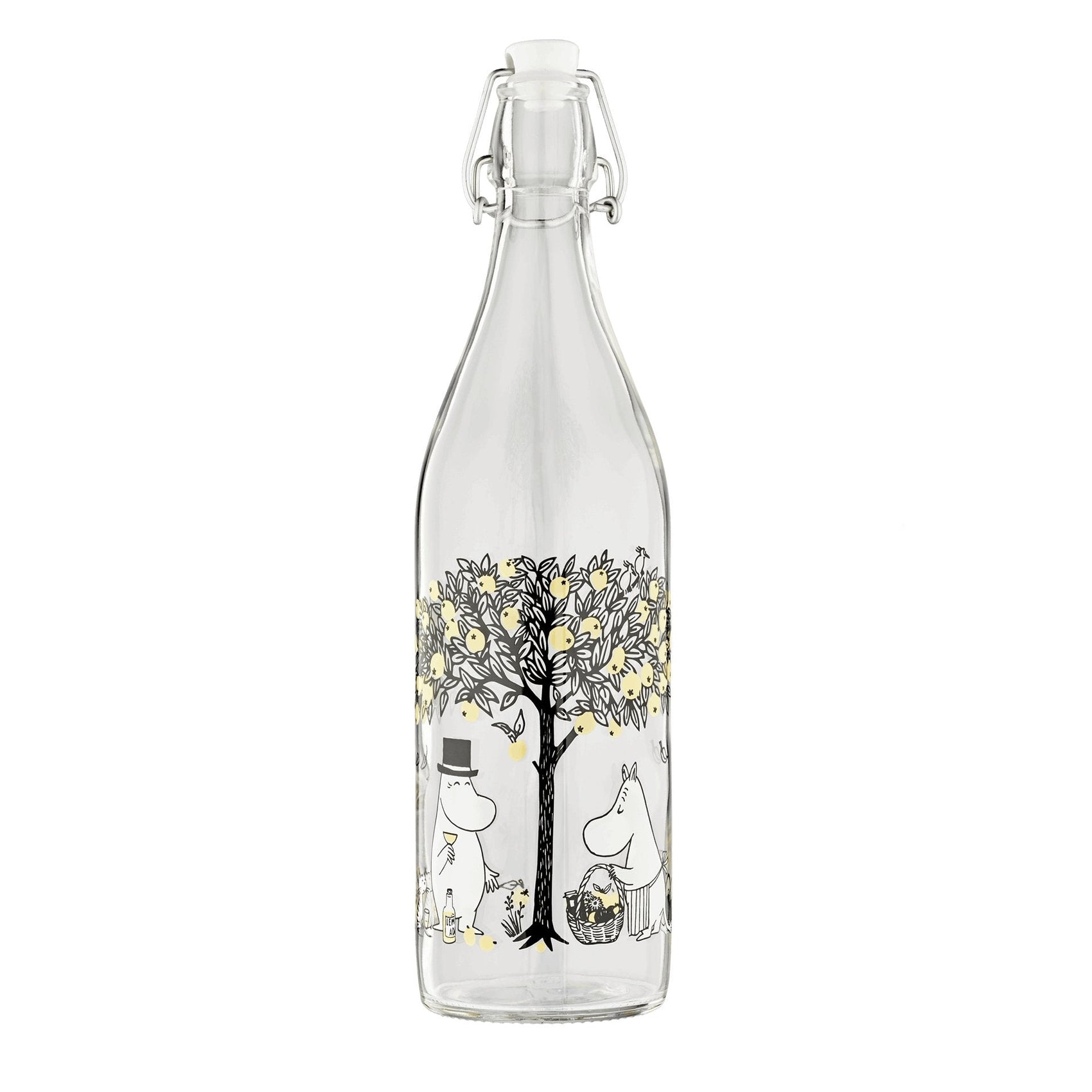 The Moomins glass bottle 1L Apples