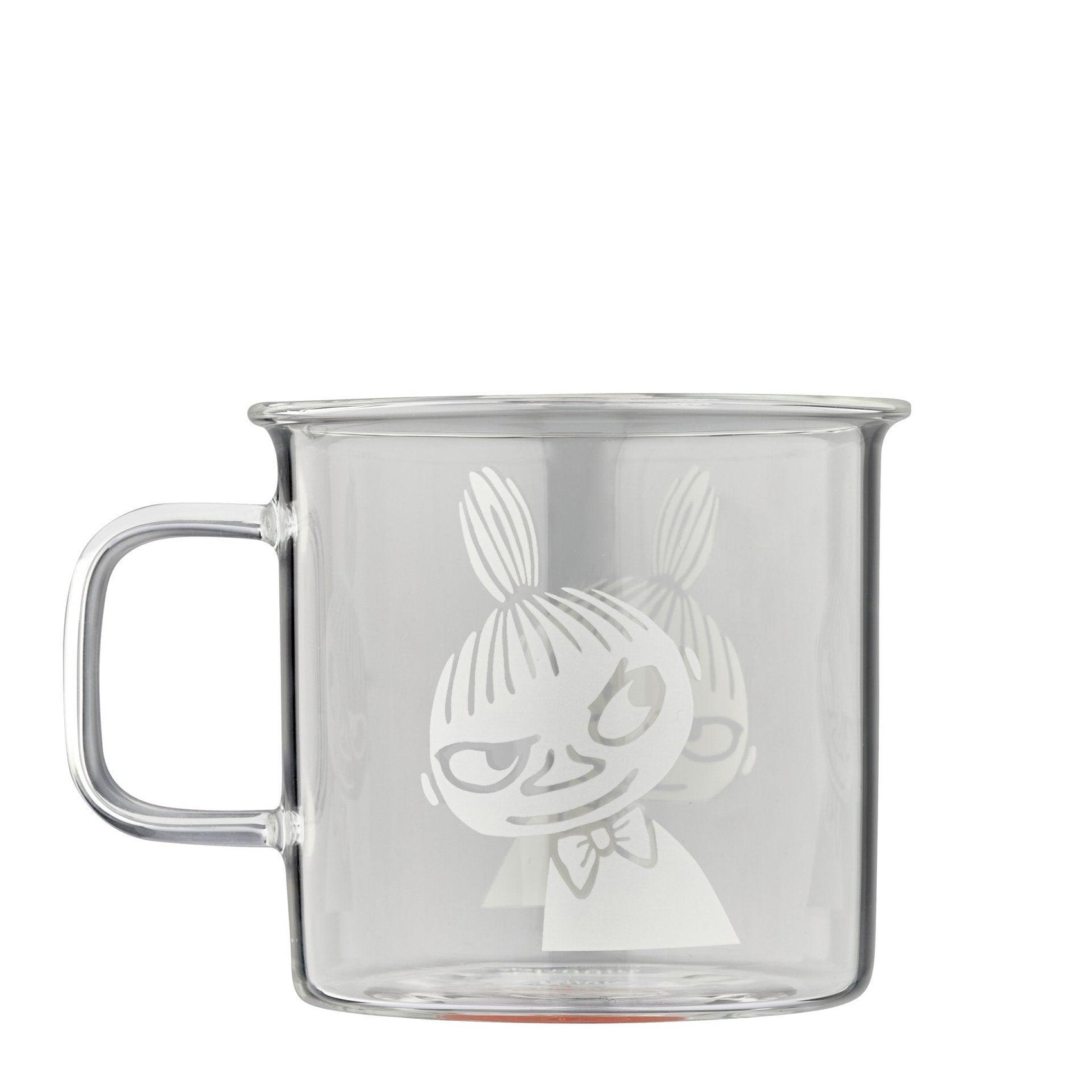 The Moomins glass mug 3.5dl Lille My, clear