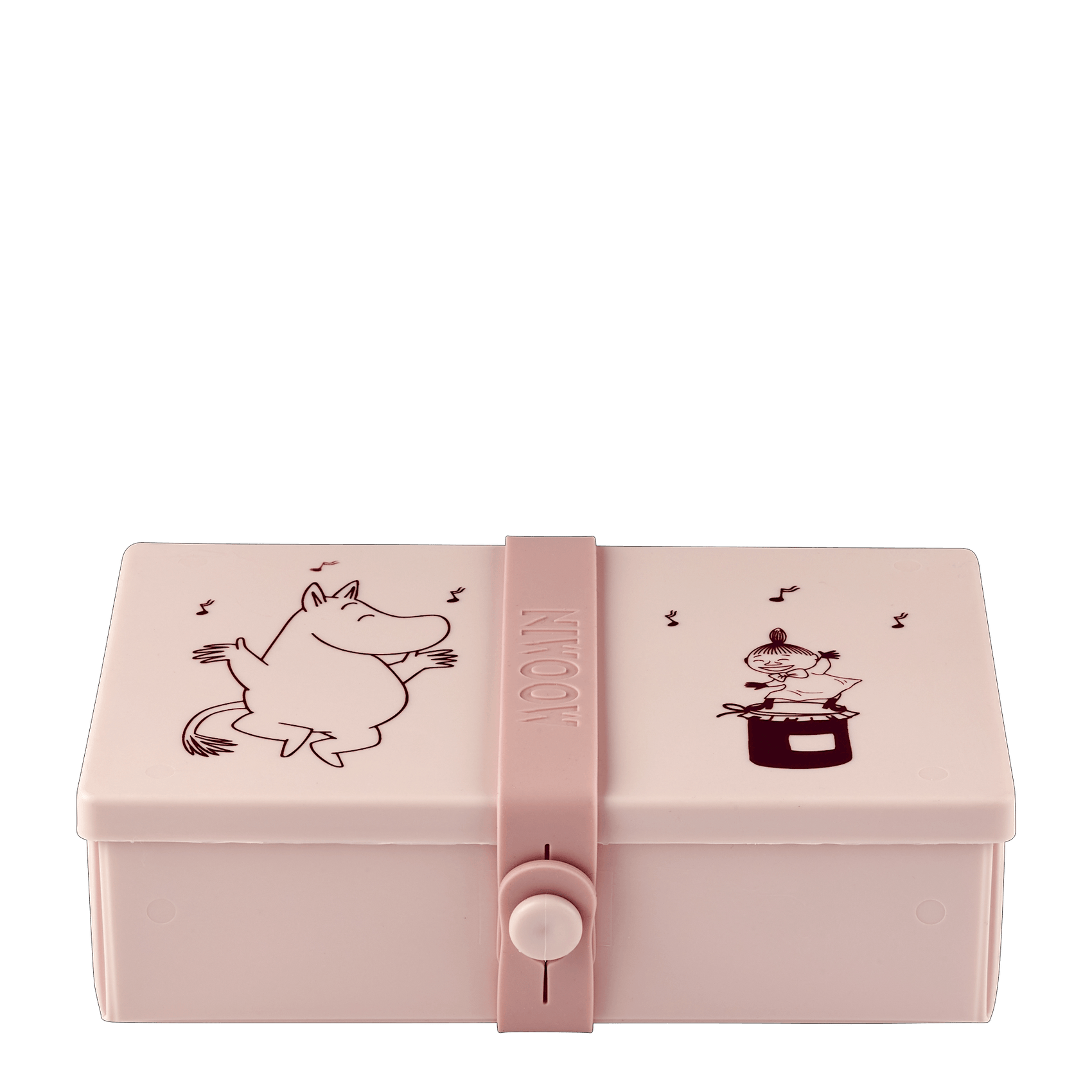 The Mumins Lunch Box 01, rektangulär, delikat rosa