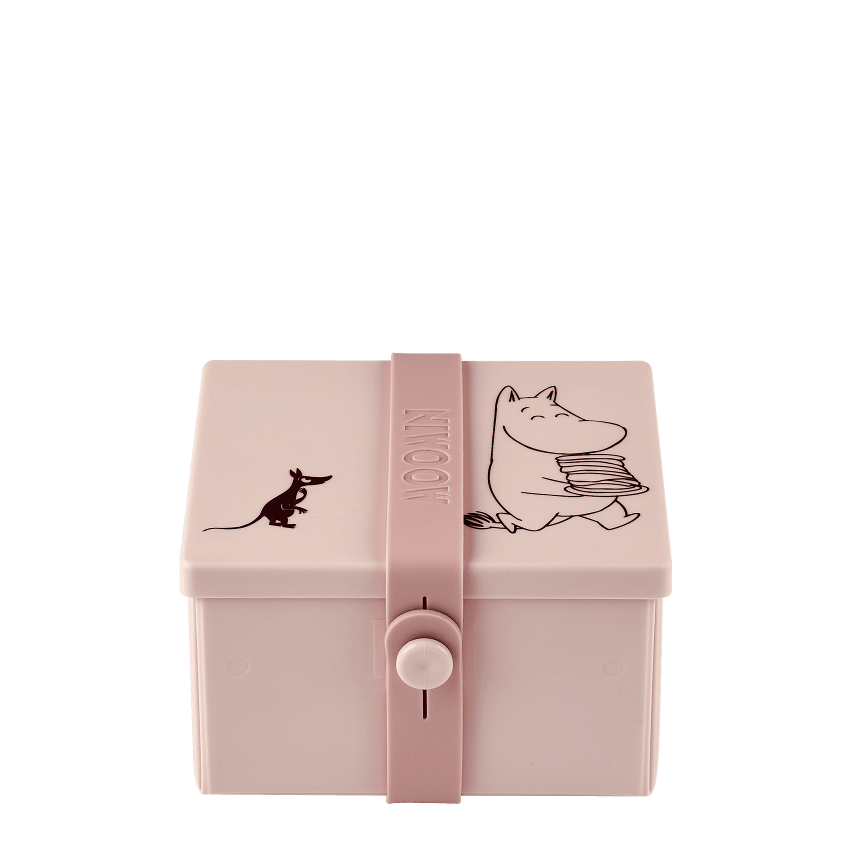 The Moomins Lunch Box 02, square, delicate pink