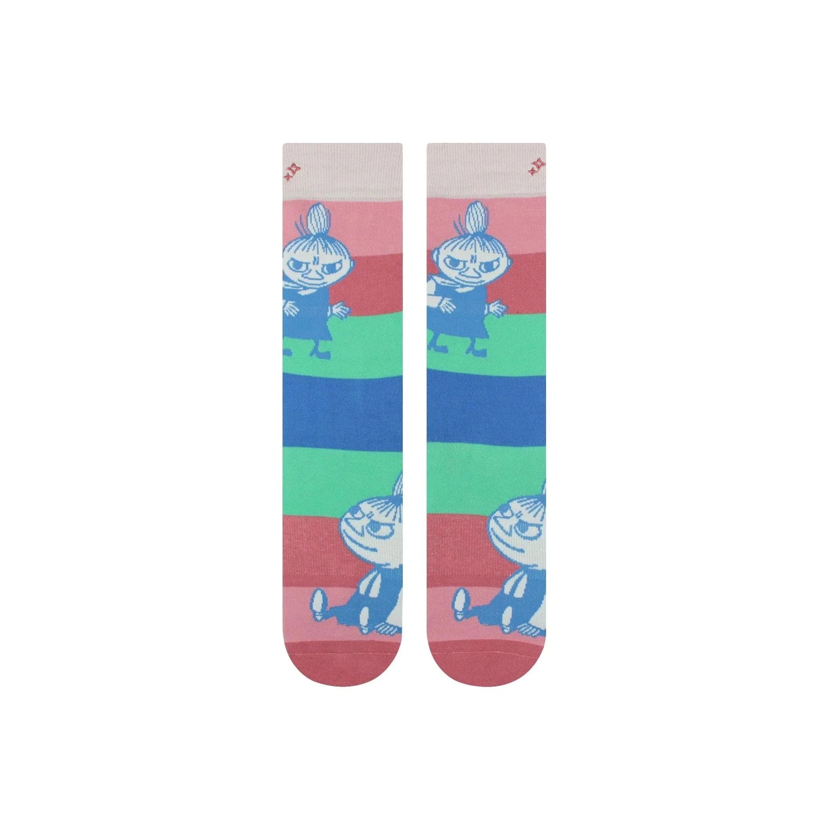 The Mumintrolls Nvrlnd Socks, Little My, rosa/grön